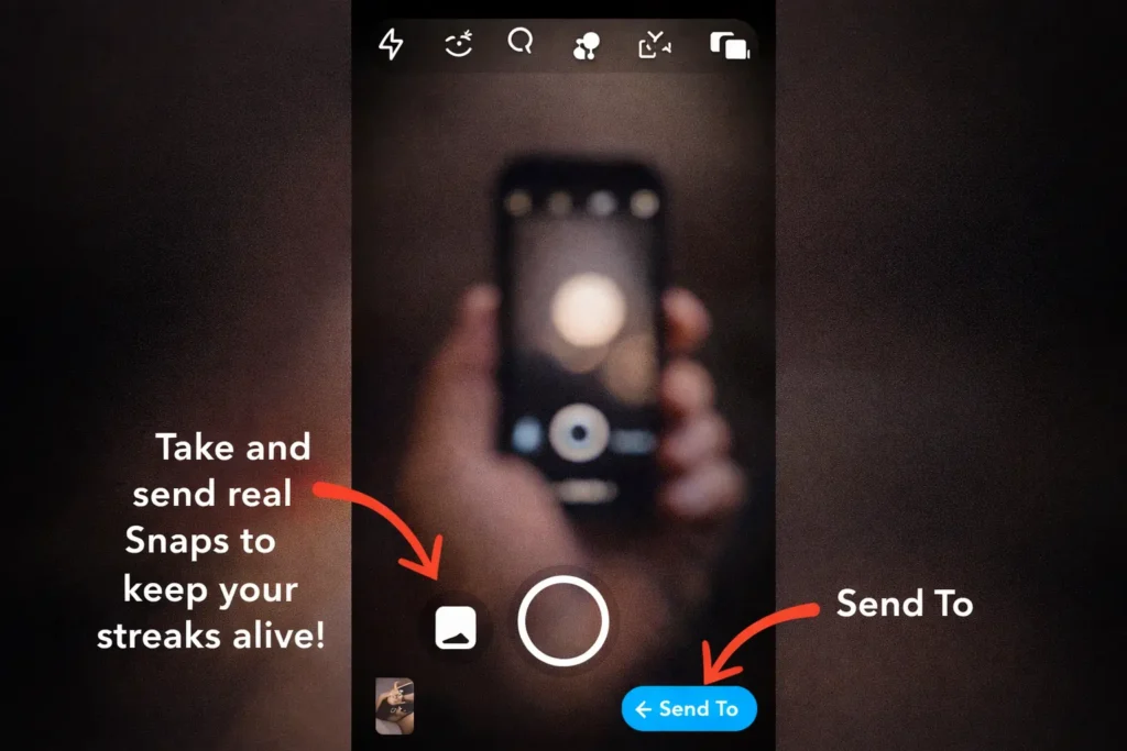 Snapchat camera screen
