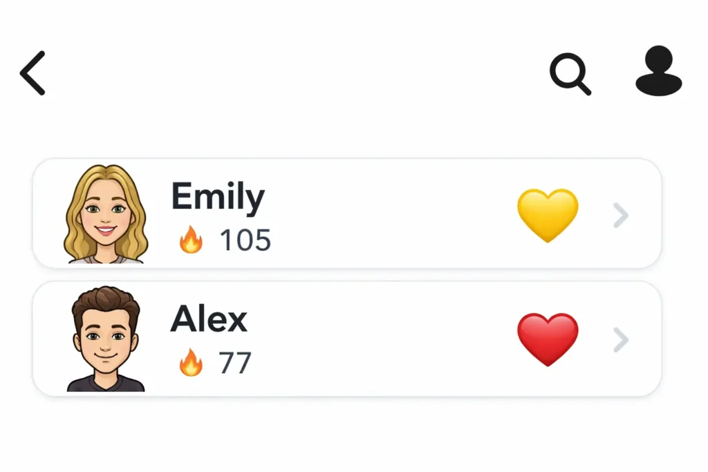 yellow and red heart emojis
